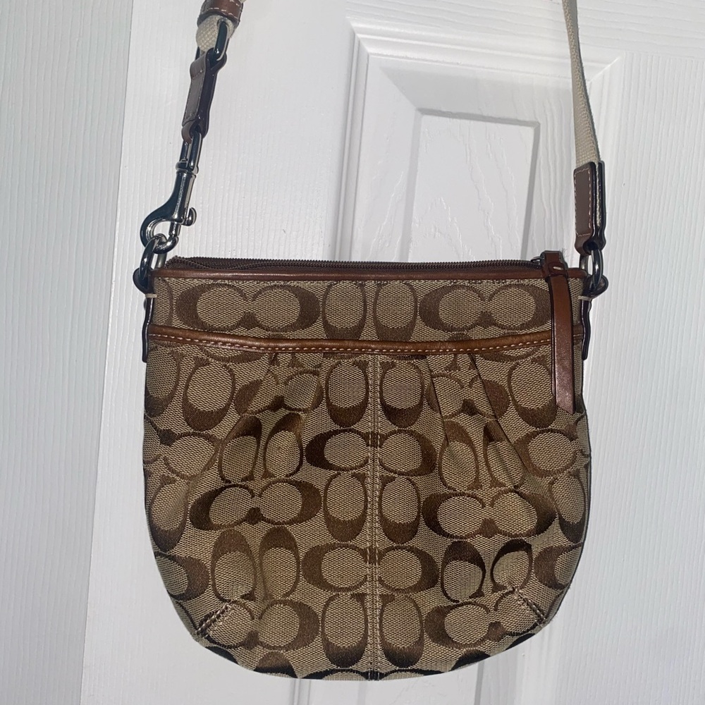 Coach Brown Signature Crossbody Bag
